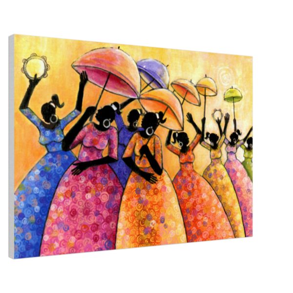 Southern Sisters: A Vibrant Ensemble: Canvas Print