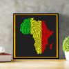 Africa Fingerprint Map Poster