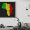 Africa Fingerprint Map Poster