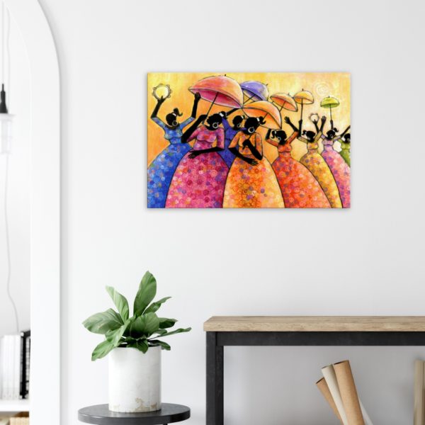 Southern Sisters: A Vibrant Ensemble: Canvas Print